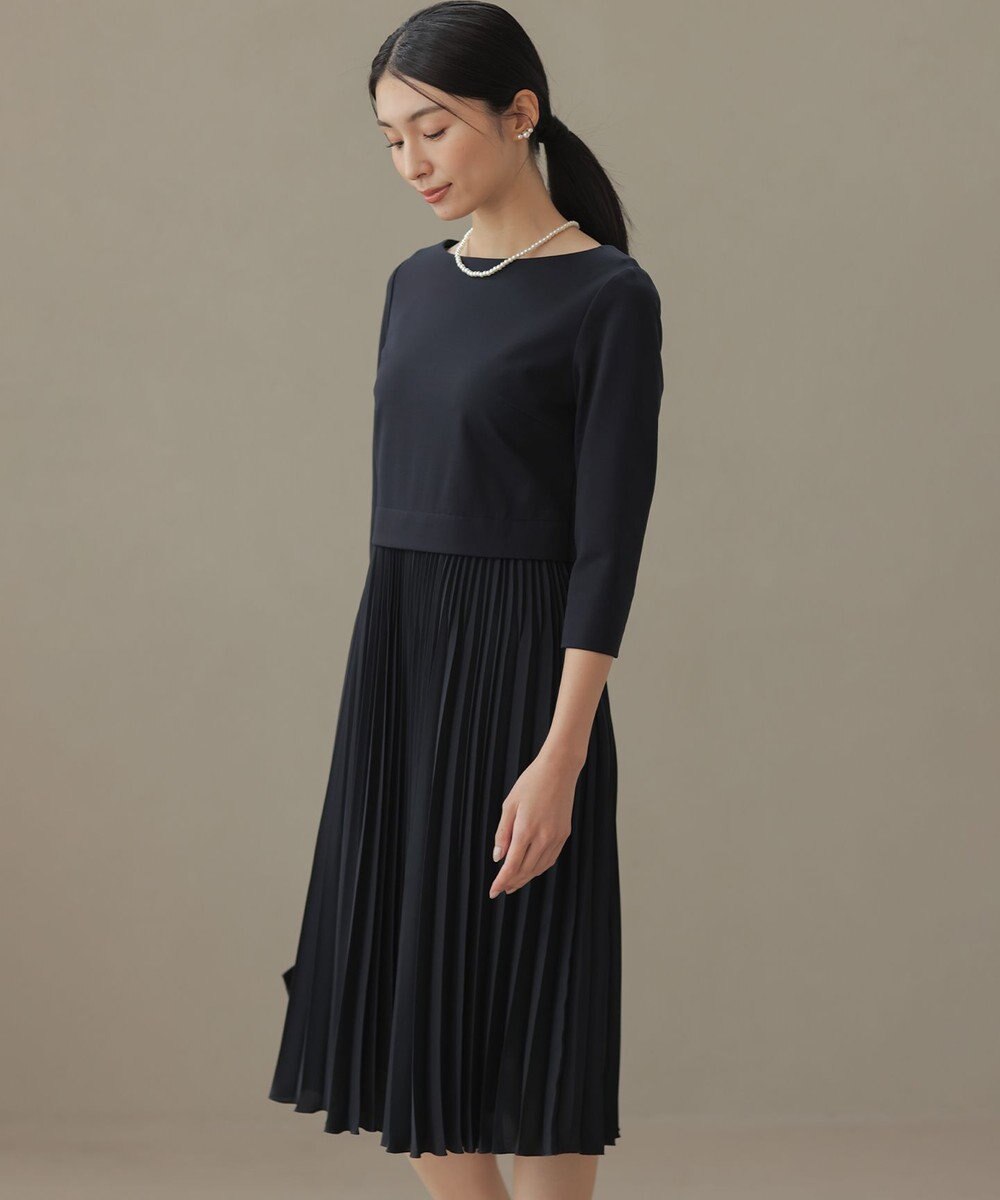組曲 【KUMIKYOKU NAVY】ジャージーコンビプリーツ ワンピース 