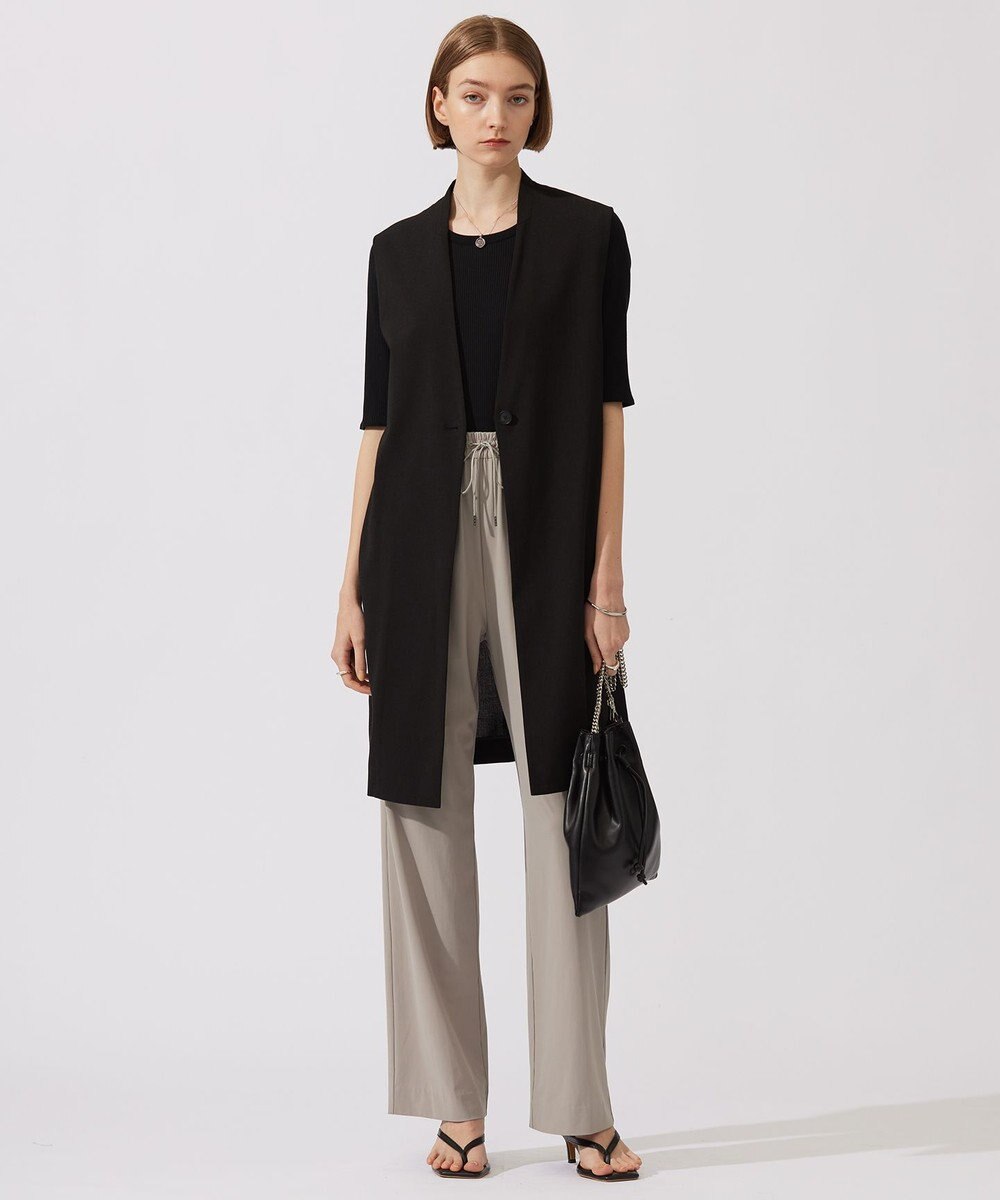 ICB 【接触冷感・UVカット・速乾・洗える】マットスキューバ セミワイドパンツ 