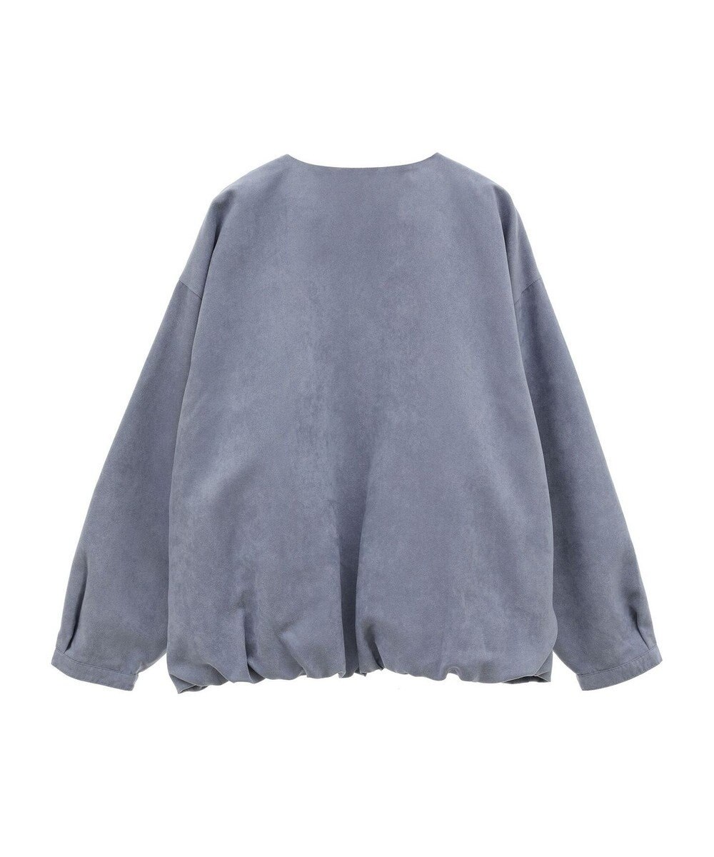 Green Parks ノーカラータックスウェード調ブルゾン 