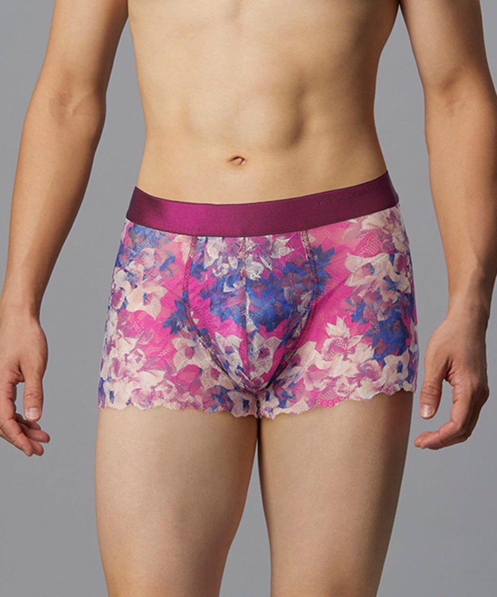 WACOAL MEN WACOAL MEN 【レースボクサー】 ボクサーパンツ フロント快適グラマラス 通気性 スカラ始末(裾部分) 前閉じ レース 下着 メンズ WT3826 /ワコールメン 