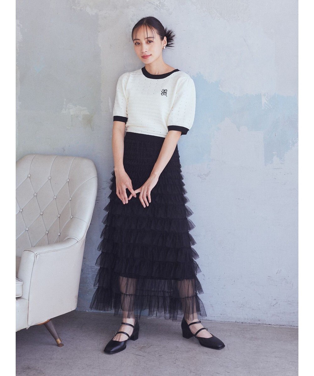 earth music&ecology ティアードフリルチュールスカート 