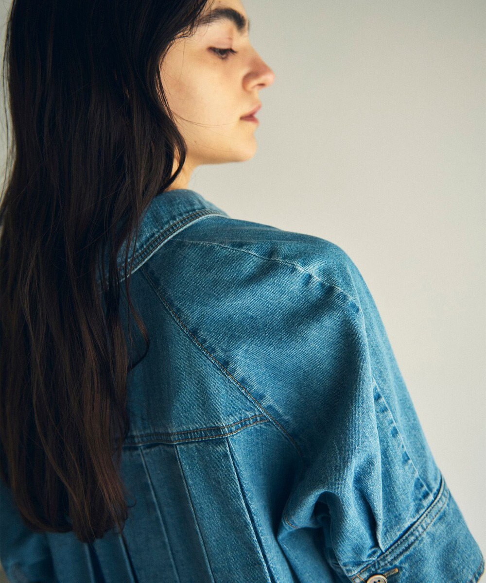 GRACE CONTINENTAL バックタックデニムシャツ 