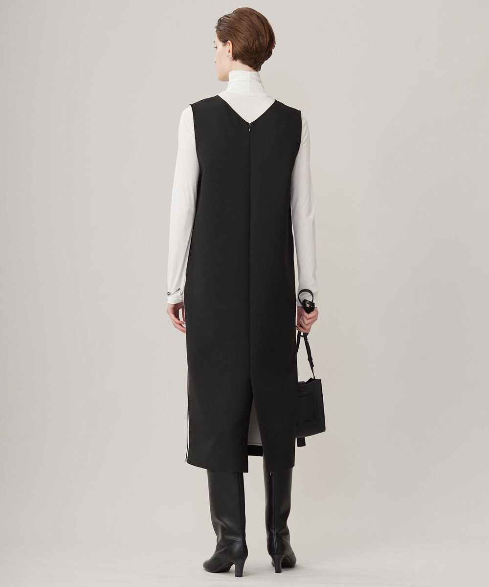 ICB L 【洗える】 ダブルフェイスクレープ ジャンパースカート 