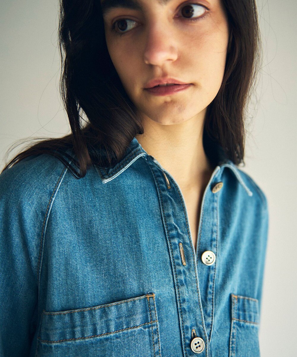 GRACE CONTINENTAL バックタックデニムシャツ 