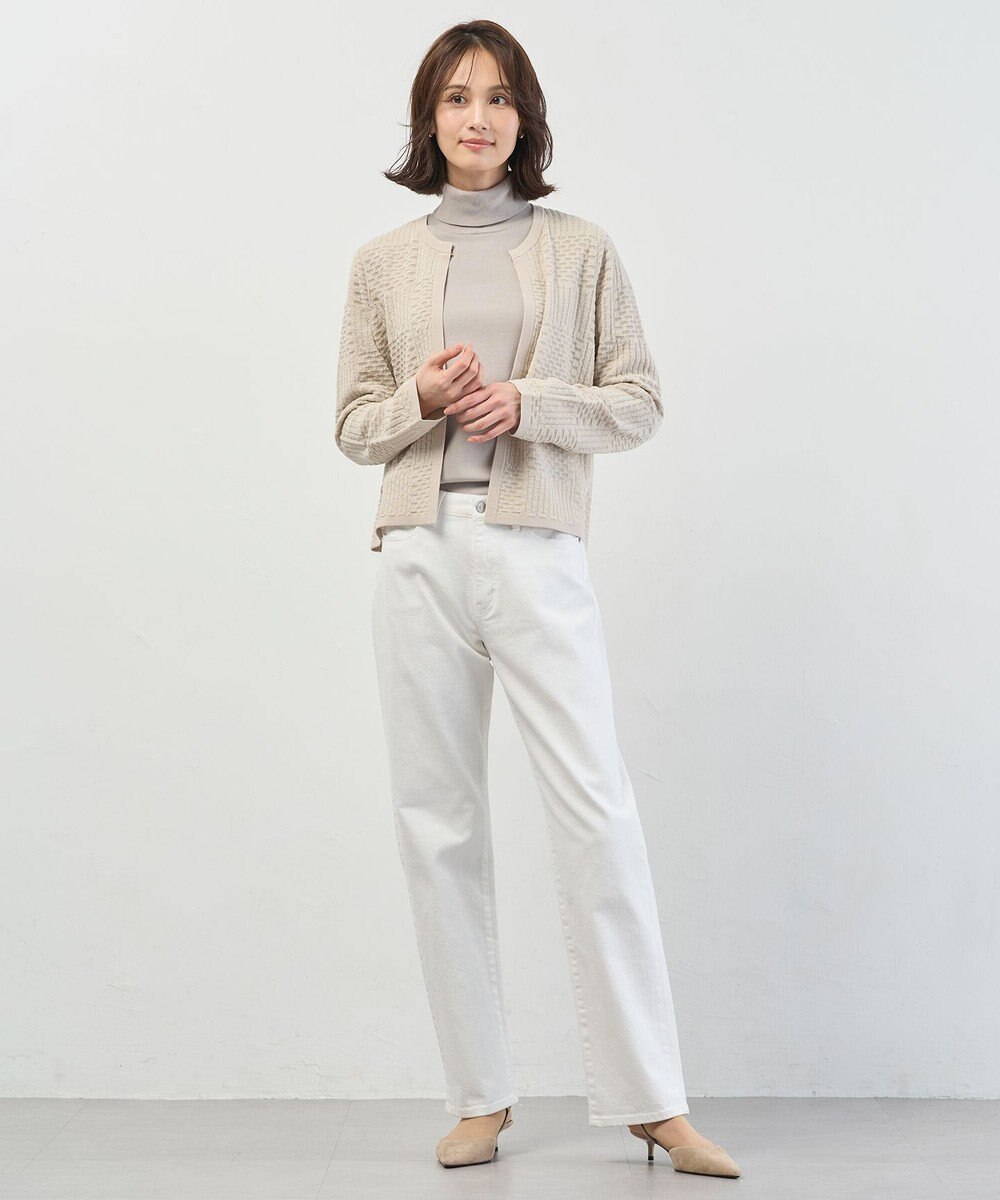 J.PRESS LADIES L ジャガード ニット ジャケット 