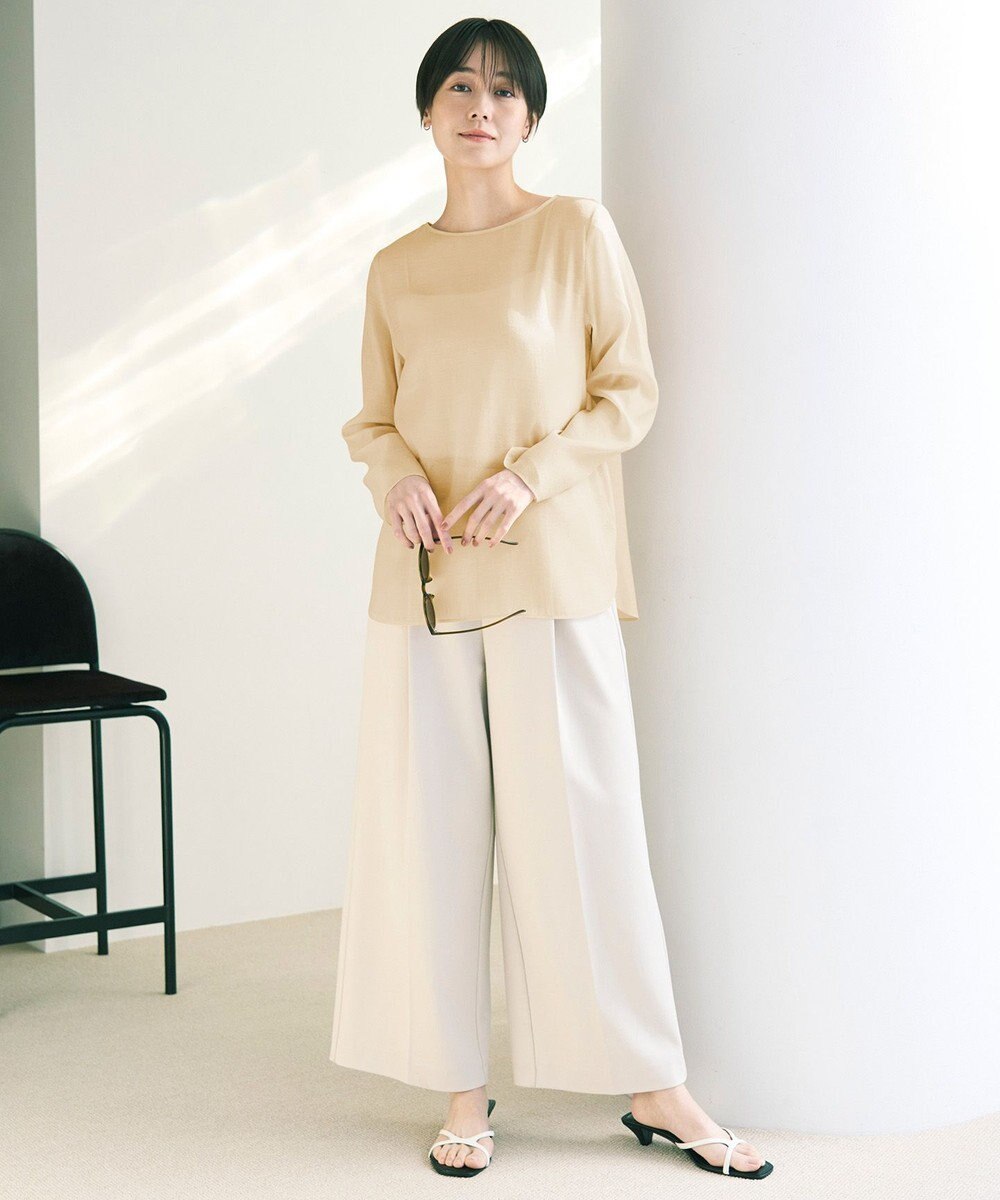 UNFILO シアー ラウンドテールブラウス 