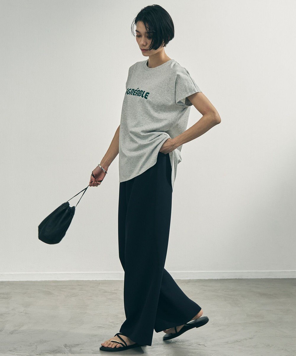 UNFILO L BEAUTY FORM-T cotton ロゴ フレンチスリーブ Tシャツ 