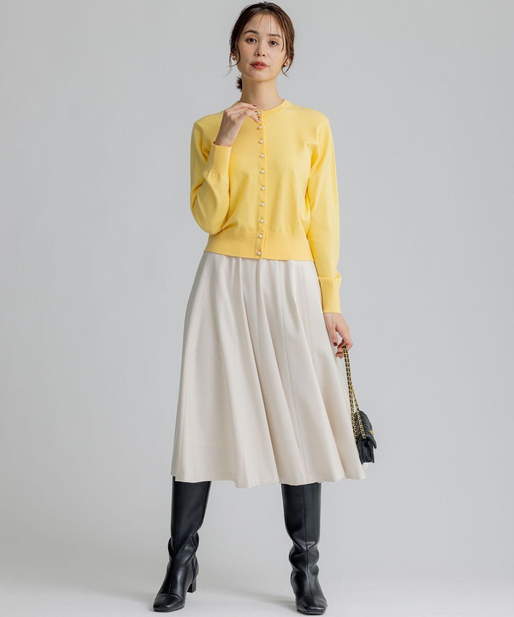 組曲 T/Rツイルストレッチ フレアスカート 