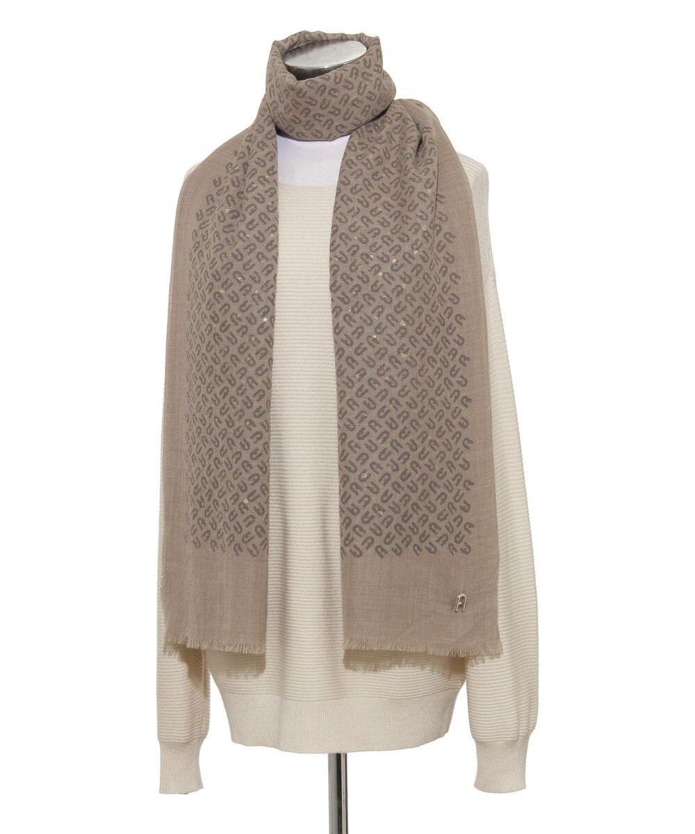 MOONBAT FURLA(フルラ）ウール100％ ウールアーチロゴストール 