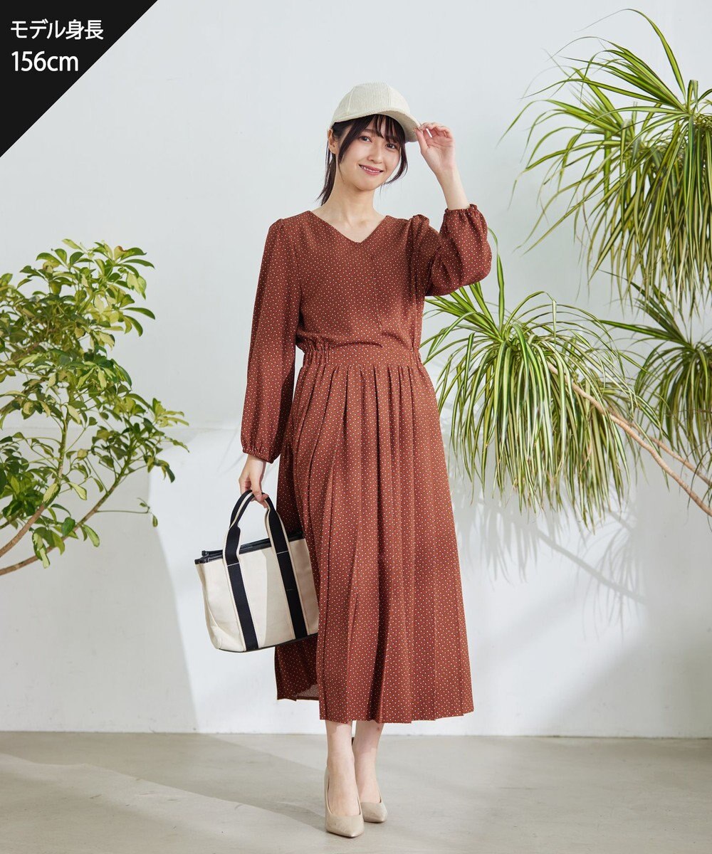 Tiaclasse 【洗える・新色追加】パフスリーブプリーツワンピース 