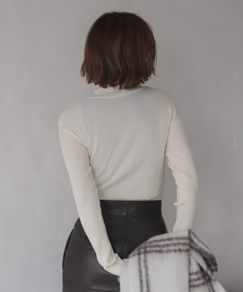 WEGO 【2025年秋冬新作】リブタートルニット 