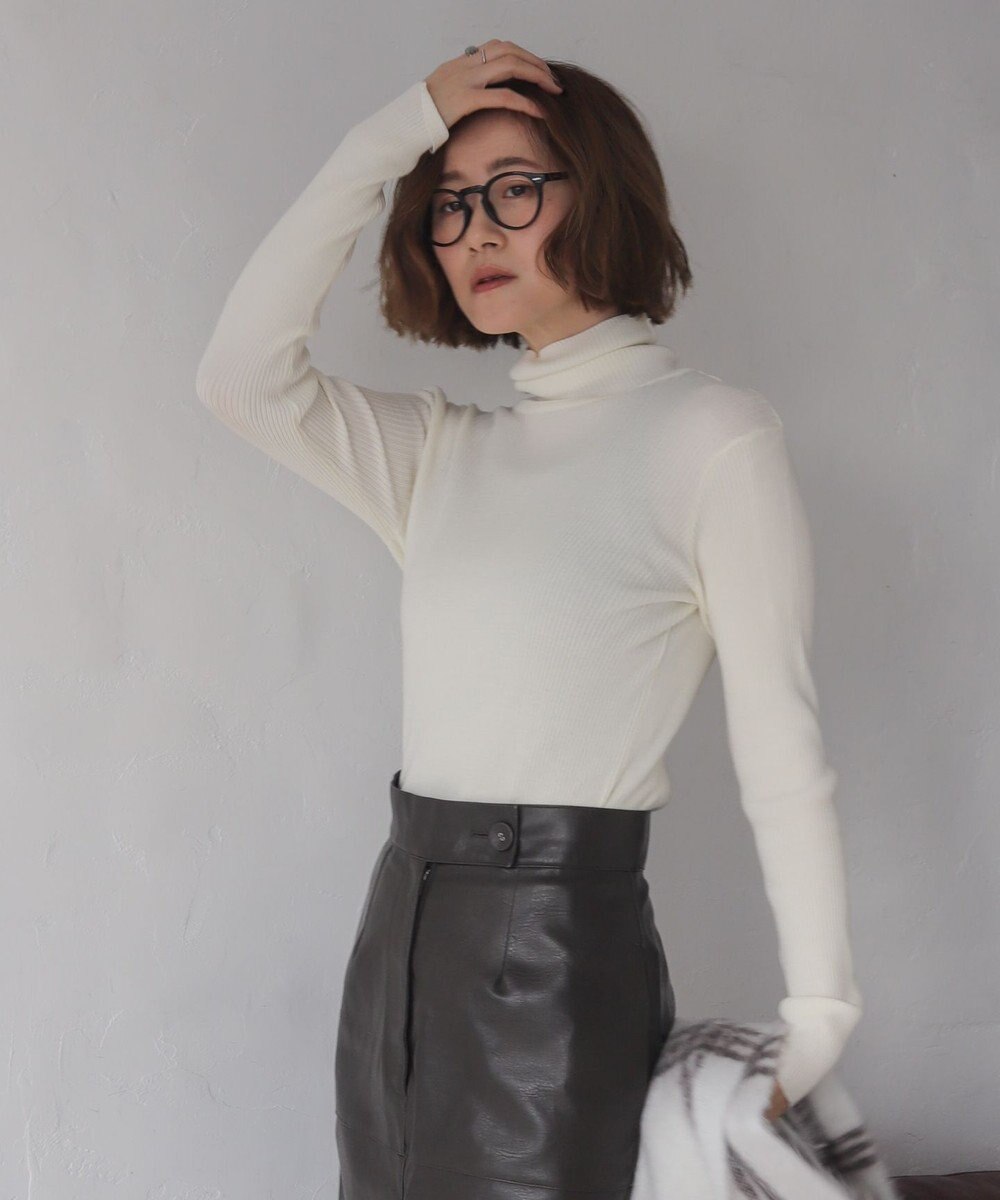 WEGO 【2025年秋冬新作】リブタートルニット 