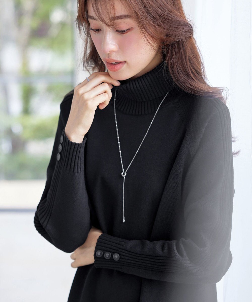 Tiaclasse 【安田美沙子さん着用・選べる2type・新色追加】ボタンニットチュニック 