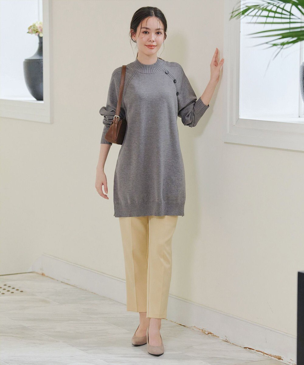 Tiaclasse 【安田美沙子さん着用・選べる2type・新色追加】ボタンニットチュニック 