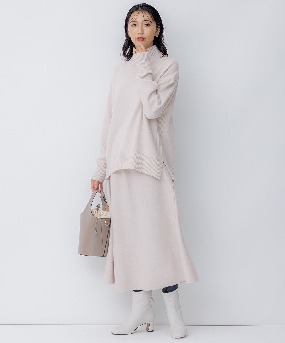 23区 【洗える】ウールカシミヤ ハイネック ニット 