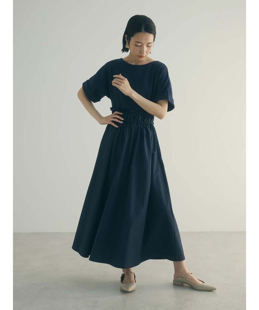 Green Parks armonia.異素材切替ドルマンワンピース 