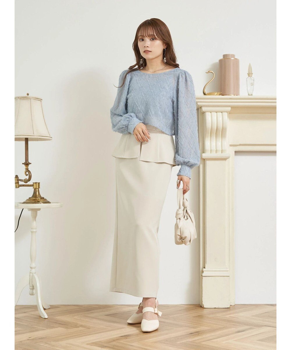 earth music&ecology ＳＥＴ２点カットジャカードカーディガン＋ビスチェ 