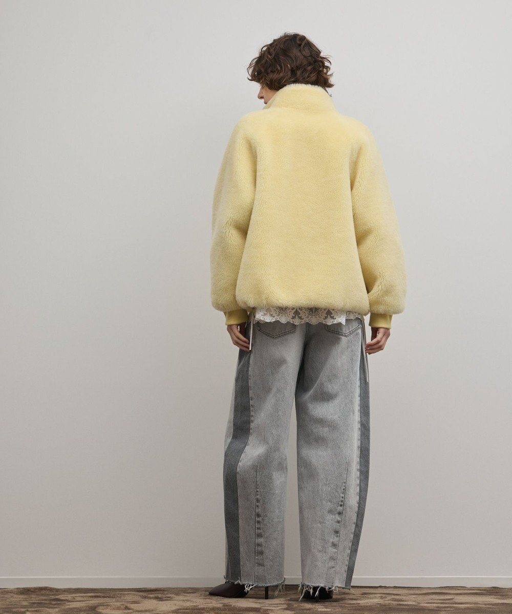 GRACE CONTINENTAL ウールボアスタンドカラージャケット 