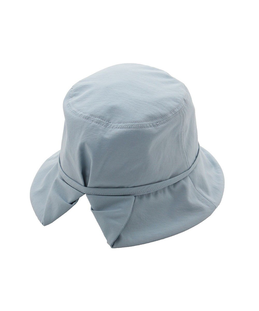 MOONBAT 【遮光100％/遮熱/UVカット】FURLA(フルラ)小ツバ 後ろ割れ バケットハット 帽子 無地 チャーム付き 手洗い可能/サイズ調整可能 