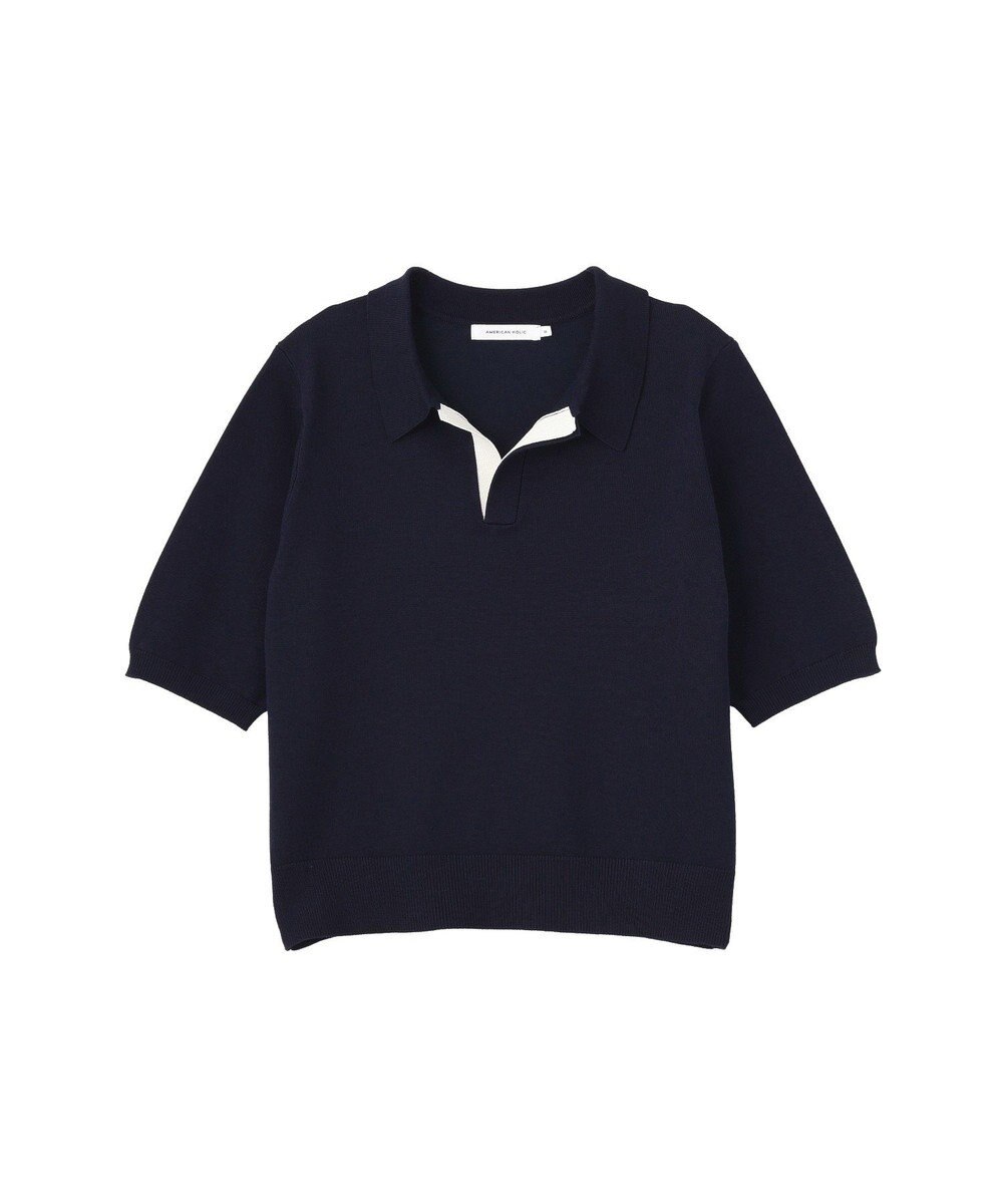 AMERICAN HOLIC 襟付き配色ニット 