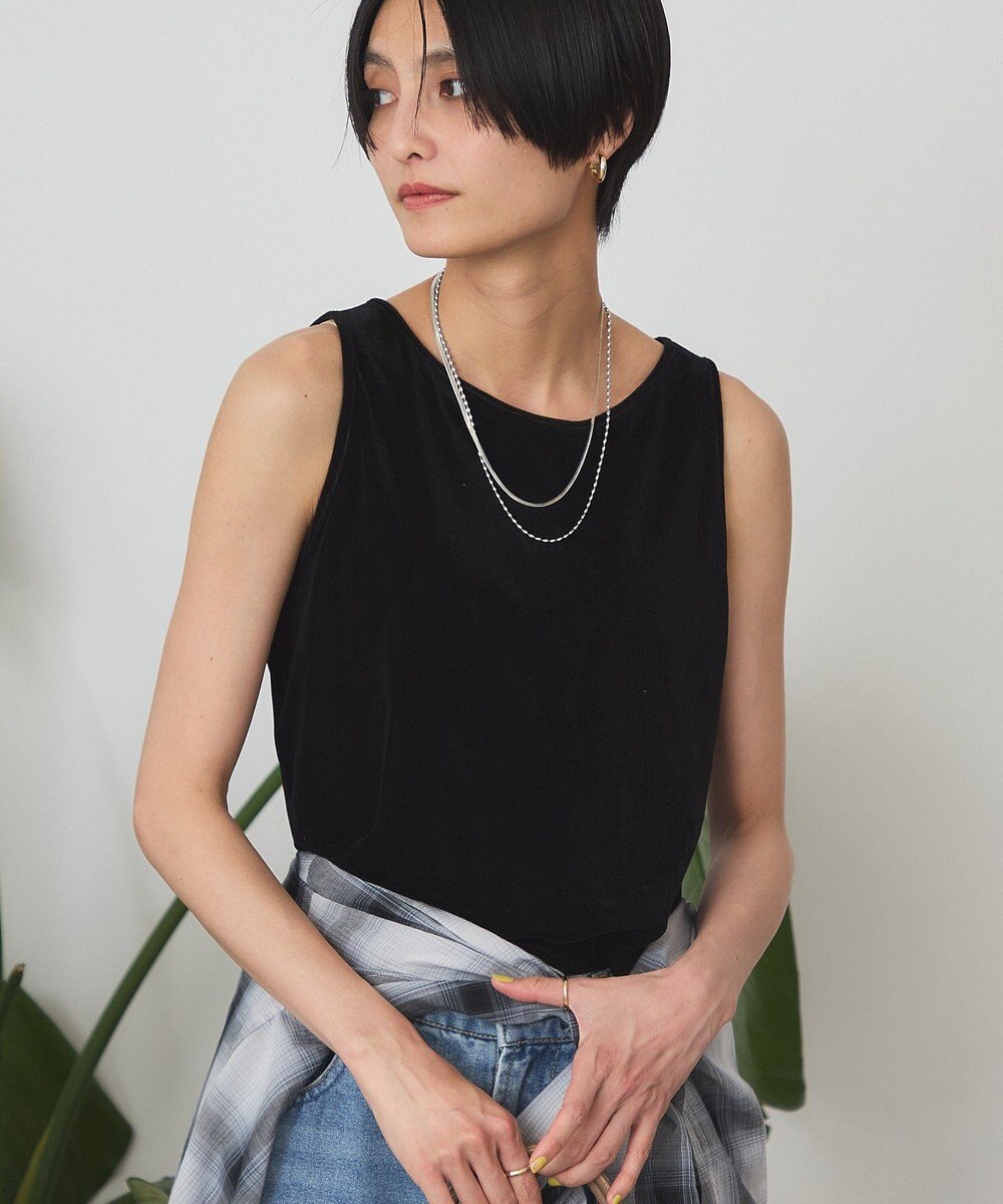 AMERICAN HOLIC シアーベロアタンクトップ 