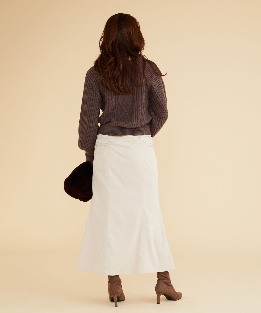 Feroux 【洗える】金釦ケーブル ニット 