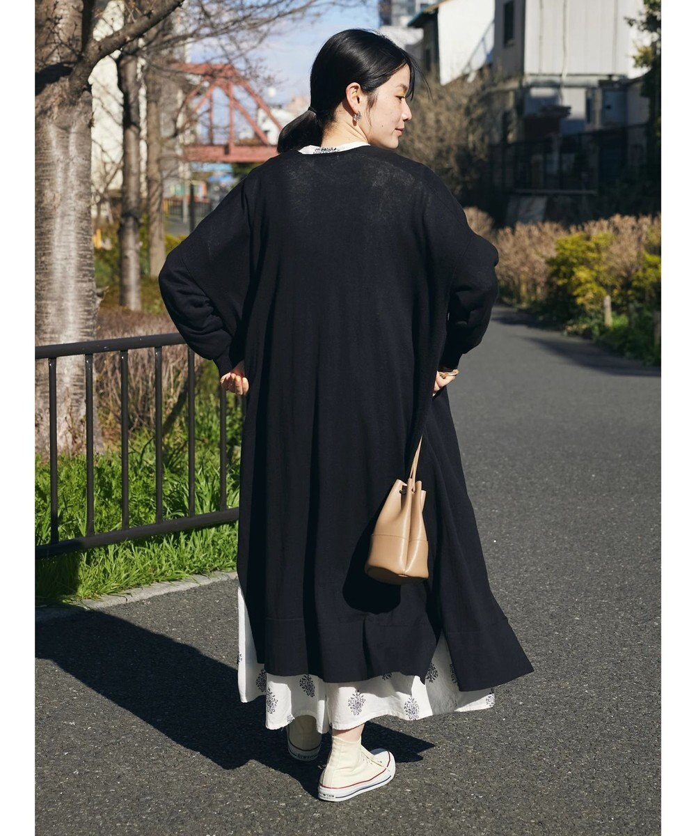 CRAFT STANDARD BOUTIQUE 裾スリットロングニットカーディガン 