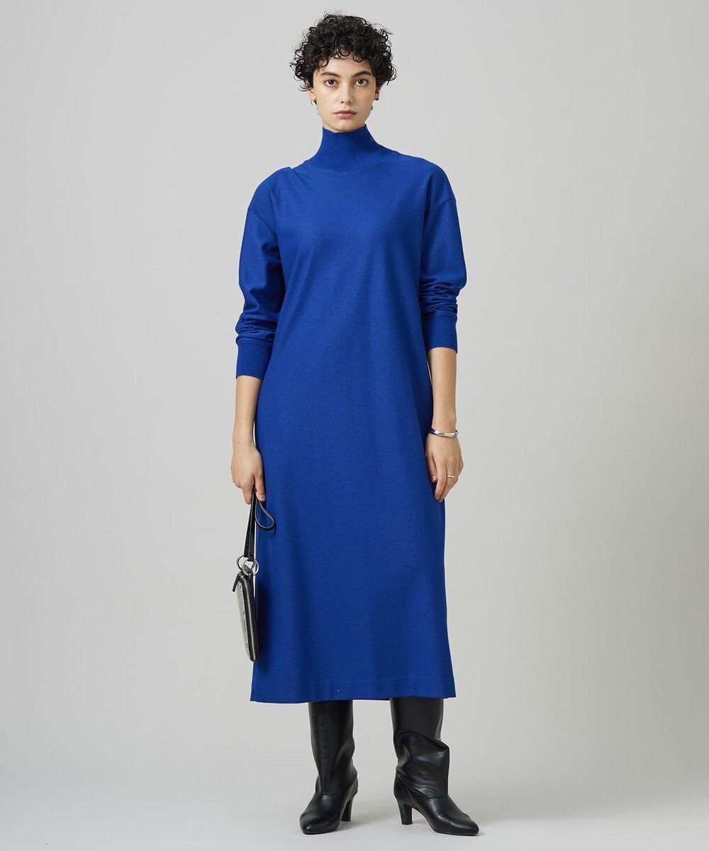 ICB ウールナイロンツイルジャージ ハイネックワンピース 