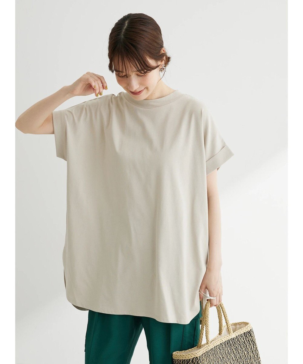 Green Parks 汗じみ防止Ｗカフスフレンチチュニック 