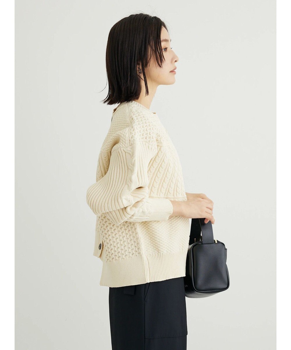 Green Parks ＫＢＦ　２ＷＡＹパッチワークニットカーディガン 