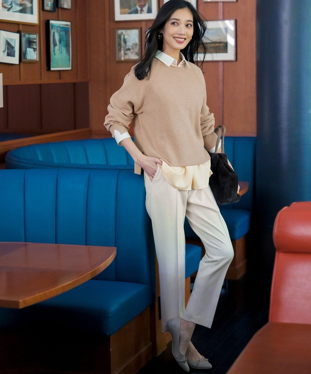 ANY SIS ビューティサーモ2WAYストレッチ テーパードパンツ 