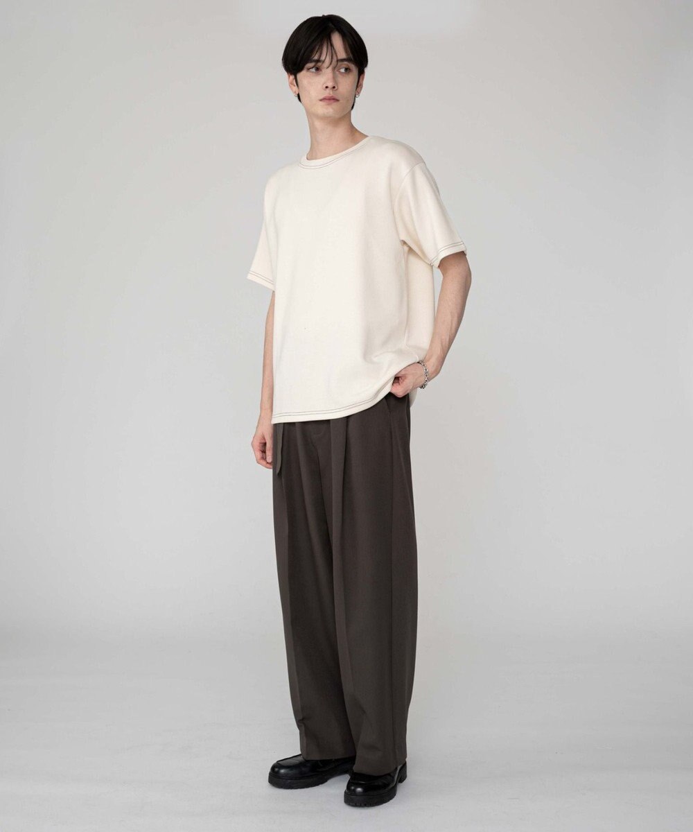 WEGO 【ユニセックス着用ITEM/MLサイズ展開】カラーステッチT（SS） 