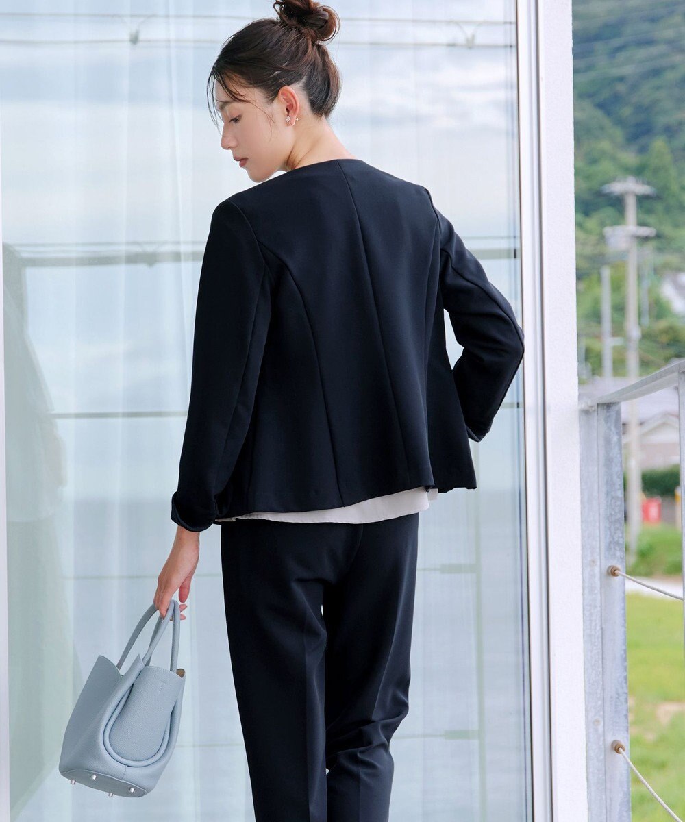 Tiaclasse L 【ストレッチジョーゼット】フレアジャケット 