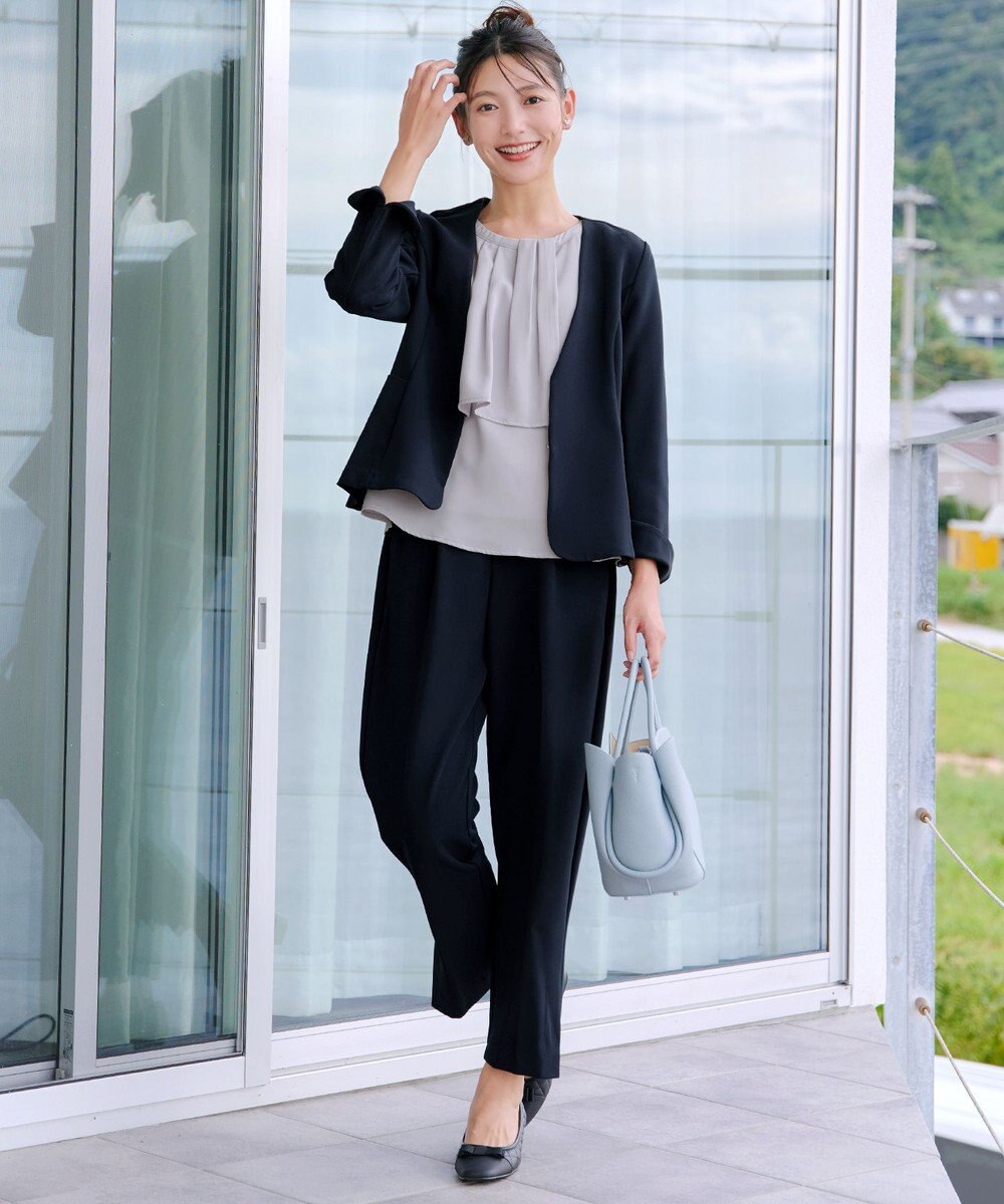 Tiaclasse L 【ストレッチジョーゼット】フレアジャケット 