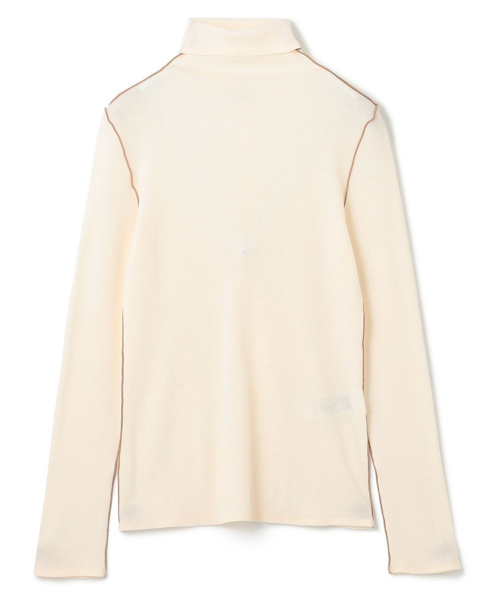 BEIGE， 【洗える・GISELe 10月号掲載】FORD / ウール配色メローハイネックカットソー 