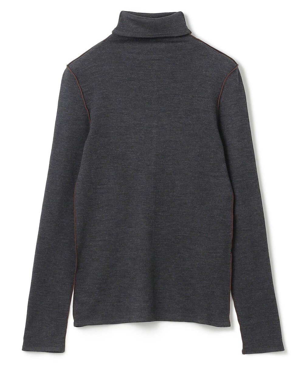 BEIGE， 【洗える・GISELe 10月号掲載】FORD / ウール配色メローハイネックカットソー 