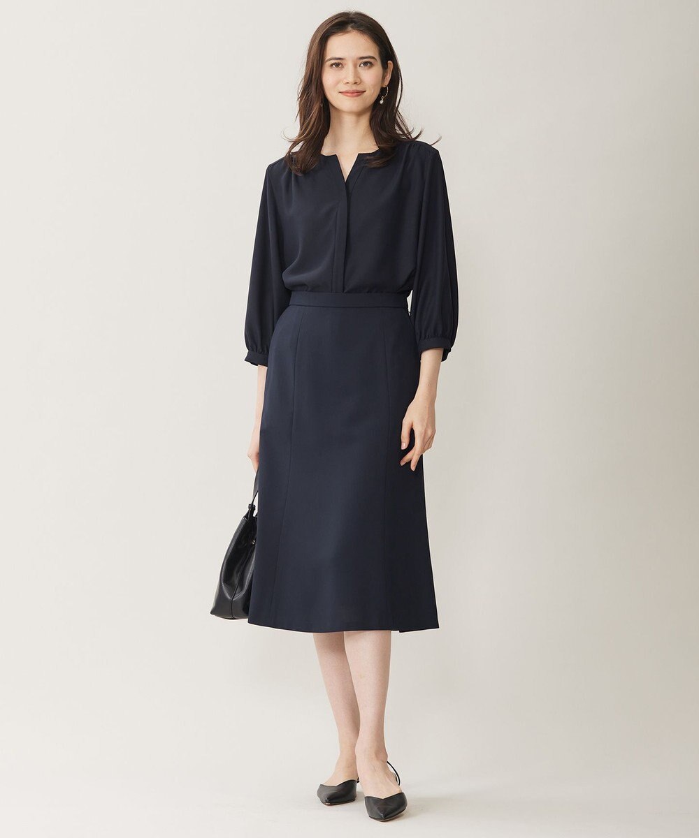 自由区 【セットアップ対応・UVカット・接触冷感・洗える】ライトストレッチフレア スカート 