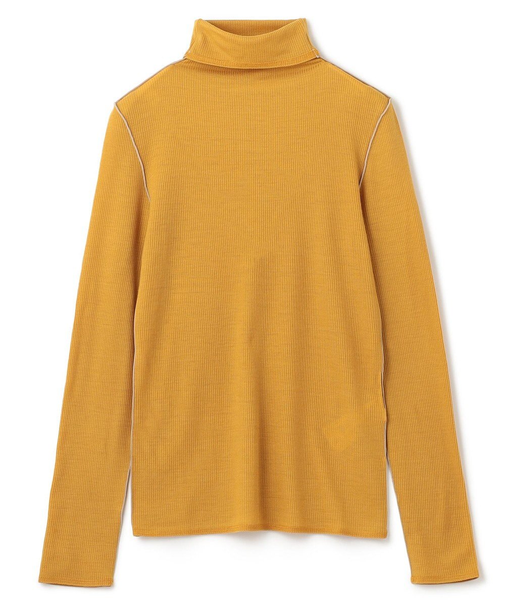 BEIGE， 【洗える・GISELe 10月号掲載】FORD / ウール配色メローハイネックカットソー 