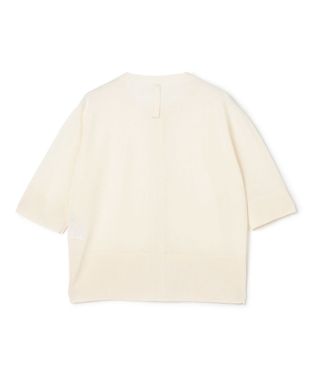 BEIGE， MOISE / シアーニット　5分袖カーディガン 