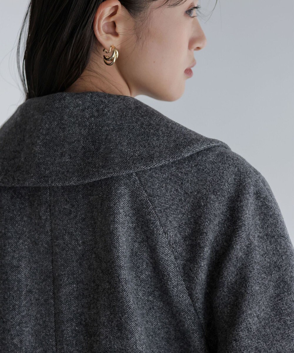 組曲 ウールモッサステンカラー コート 