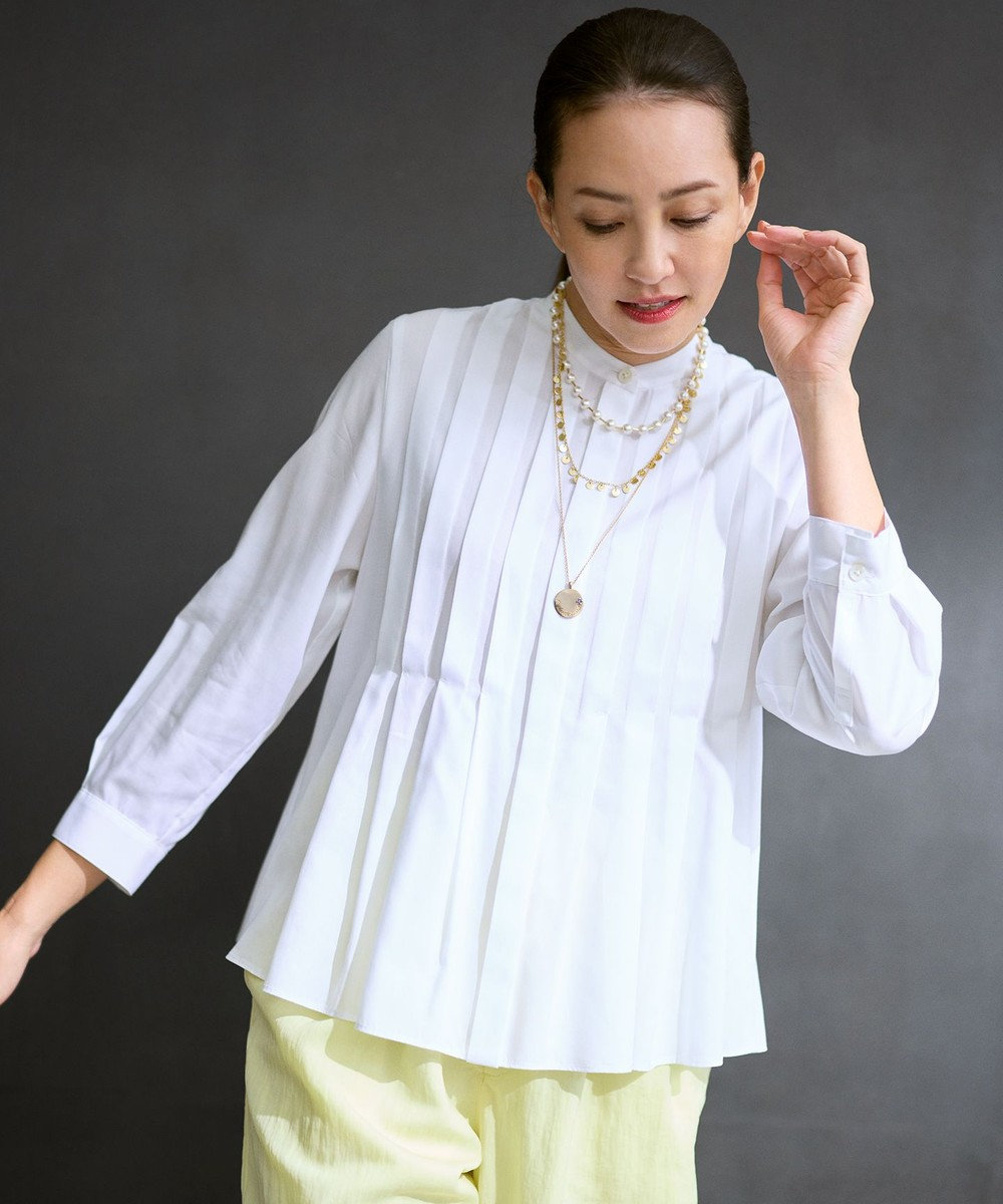 自由区 【カタログ掲載】ドレープブロードタック ブラウス 