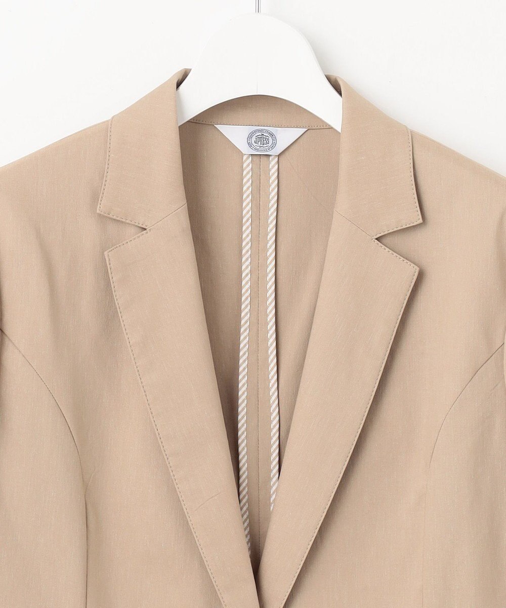 J.PRESS LADIES 【セットアップ対応】セルロースリネンストレッチ テーラード ジャケット 
