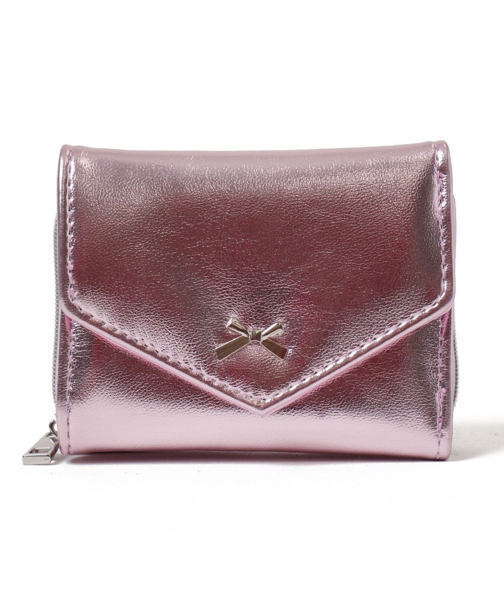 WEGO メタルリボンレターフラップウォレット 