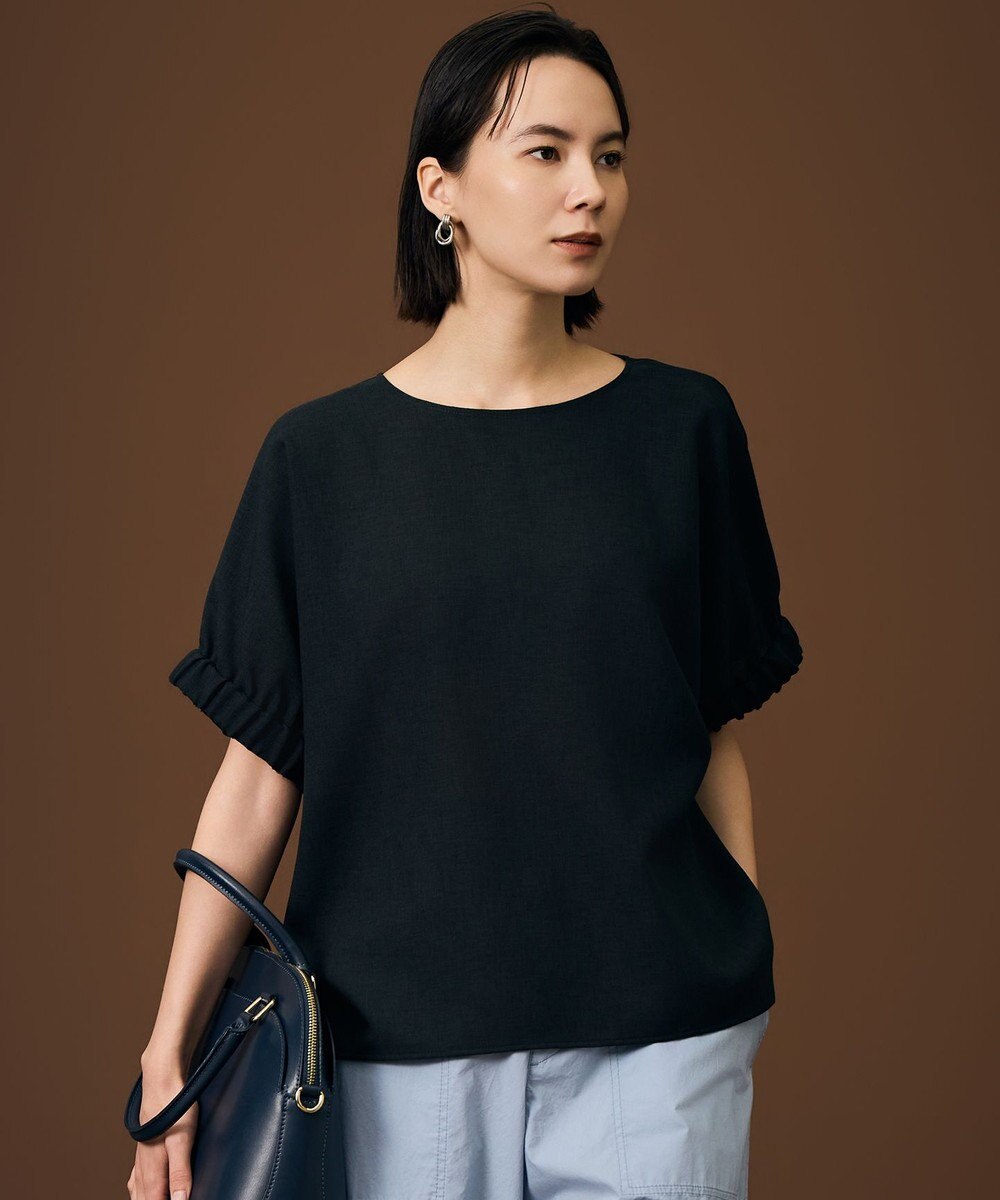 自由区 L 【人気素材・新色追加】ラスティックメッシュドルマンスリーブ Tブラウス 