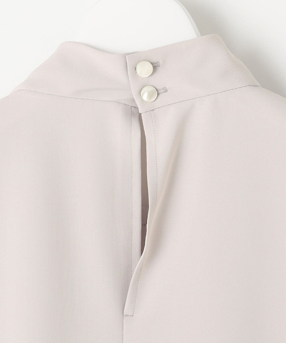 自由区 【洗える】ライトサテン ブラウス 