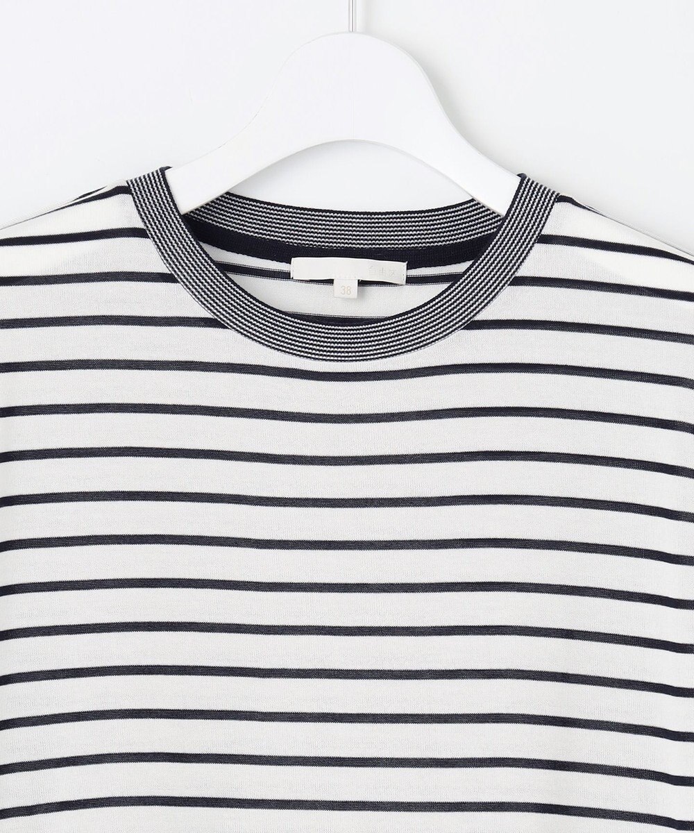 自由区 L 【WEB限定・洗える】ニットソーボーダー トップス 