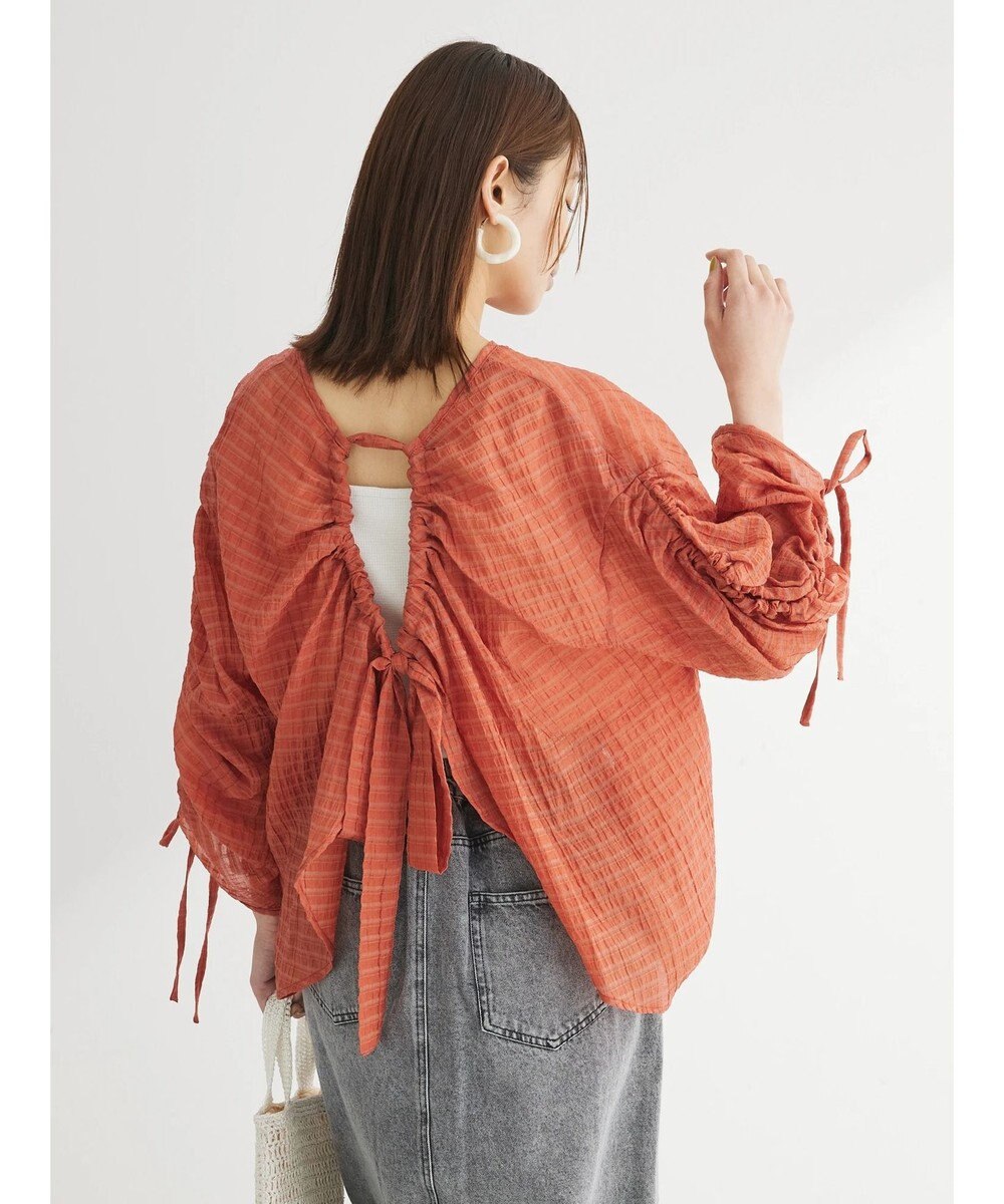 Green Parks ・ＥＬＥＮＣＡＲＥ　ＤＵＥ　バックリボンブラウス 