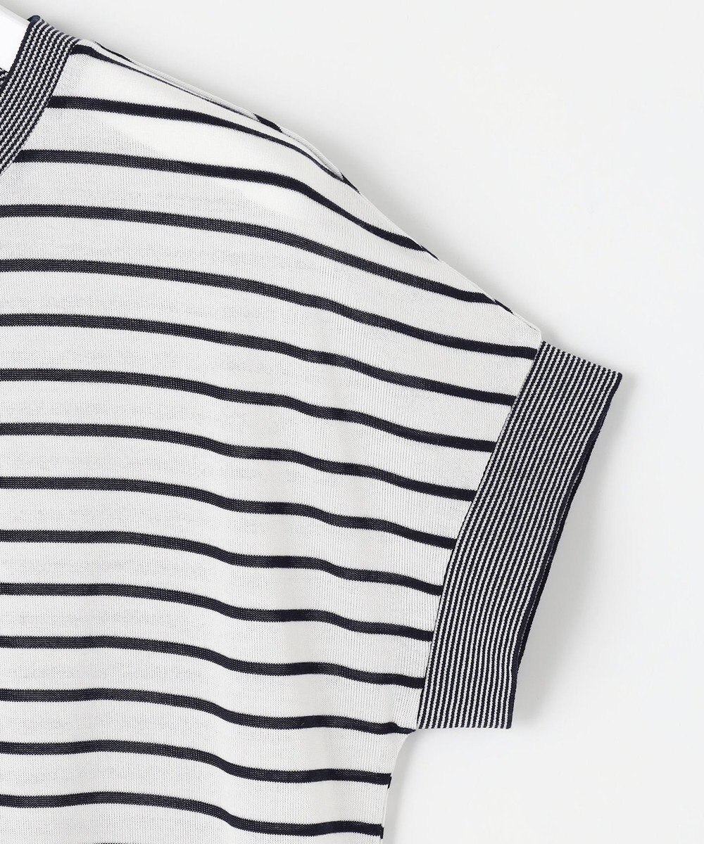 自由区 L 【WEB限定・洗える】ニットソーボーダー トップス 