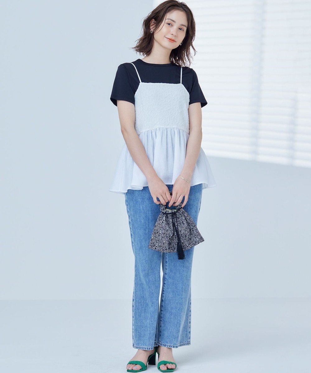 組曲 L 【WEB限定】レリーフジャガードキャミツインセット 