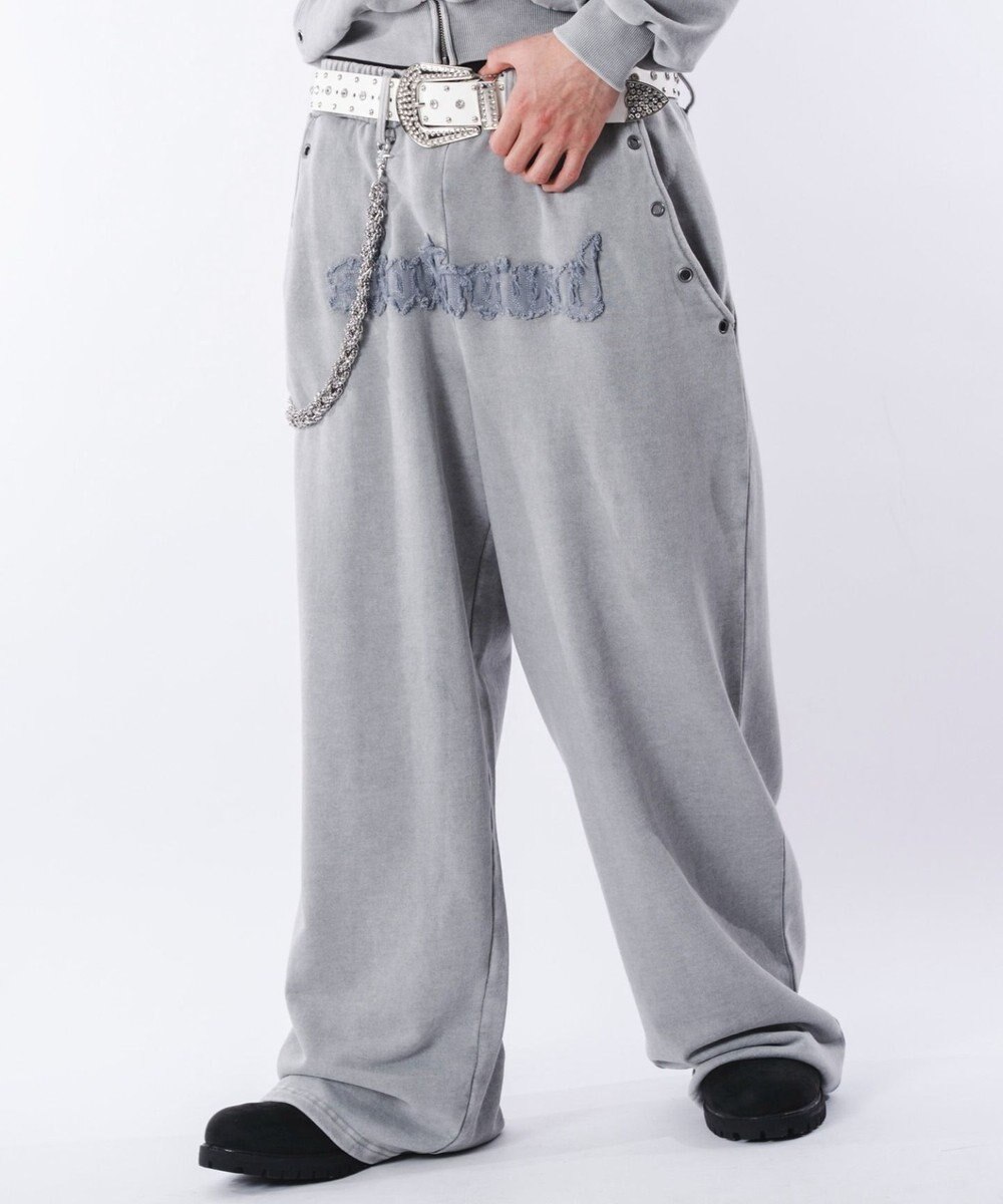 WEGO 【ウエストゴム/ユニセックス着用ITEM】ブリーチハトメスウェットパンツ 